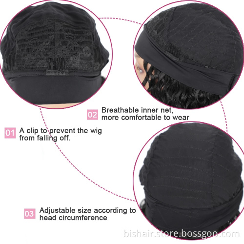 100% Human Hair Wig for Black Women Brazilian Virgin Human Hair Vendor Wigs Wholesale Deep Wave Headband Wig
